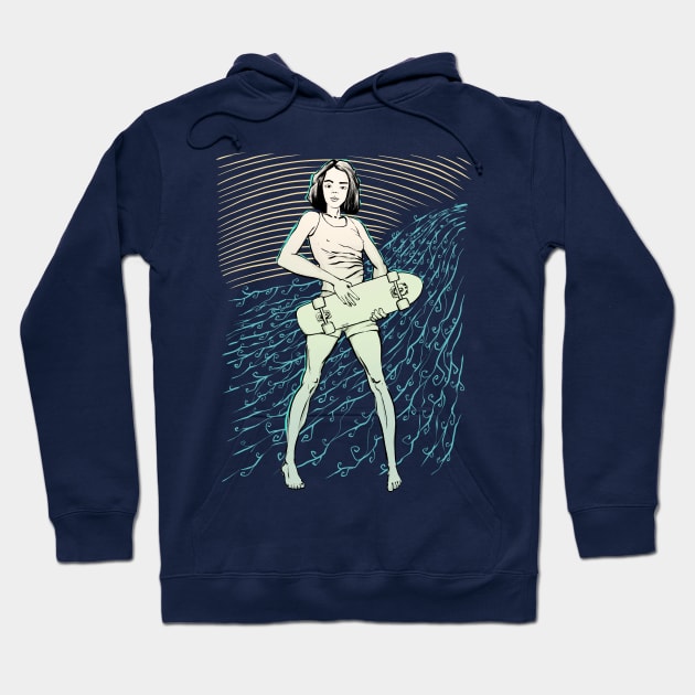 Surfskate - nice waves in the city Hoodie by motylanoga